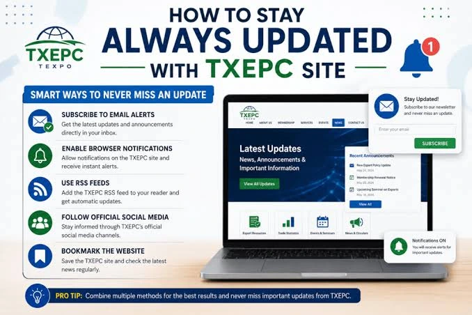 how to stay always updated with TXEPC site