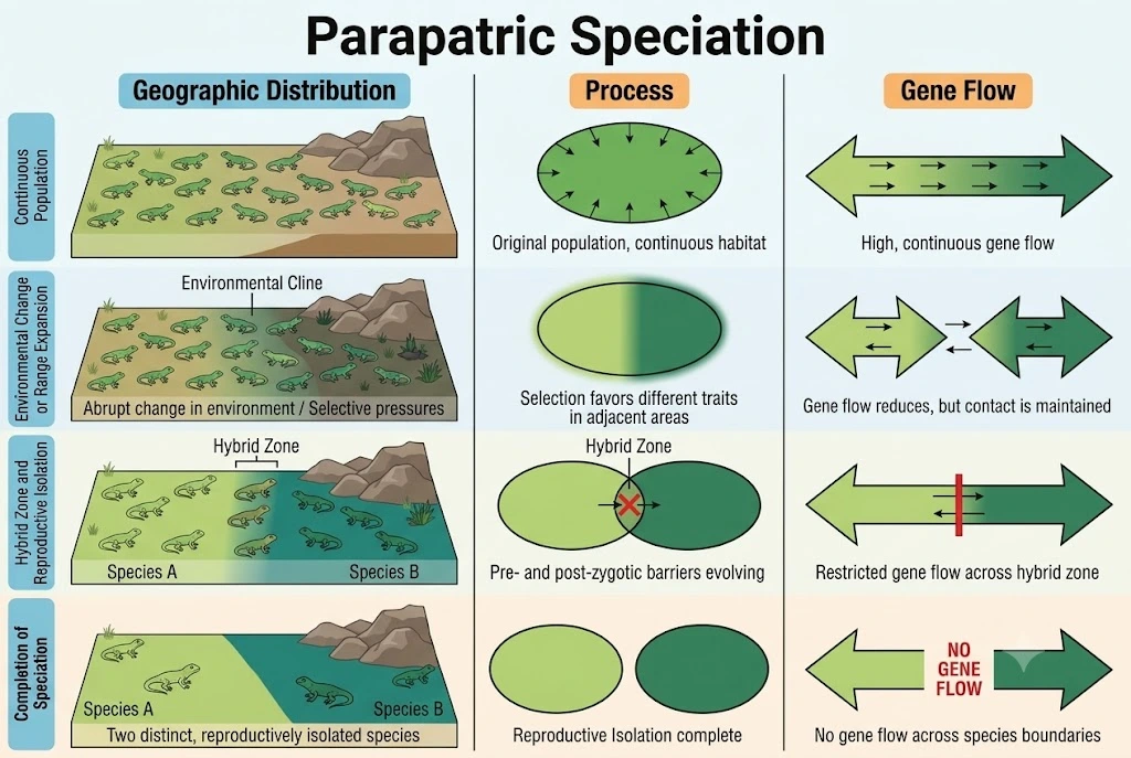 Parapatric speciation